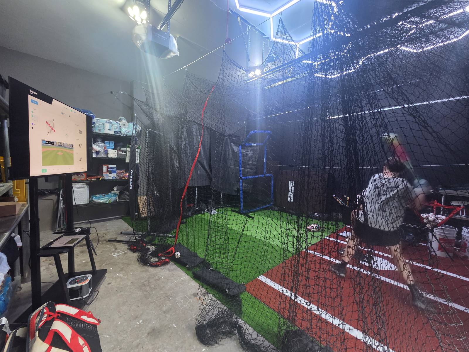 Athlete preparing to hit during a BDA beta session